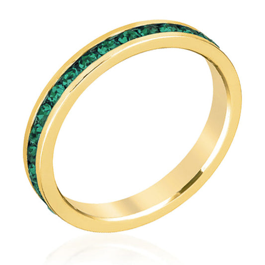 Stylish Stackables Eternity Green Crystal Ring - The Best Accessory