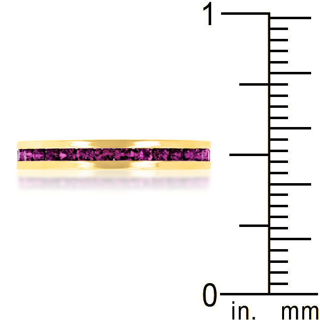 Stylish Stackables with Purple Crystal Ring - The Best Accessory