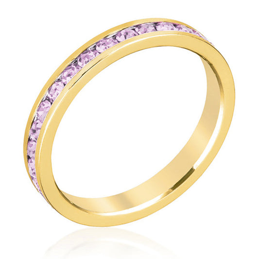 Stylish Lavender Crystal Eternity Ring - The Best Accessory