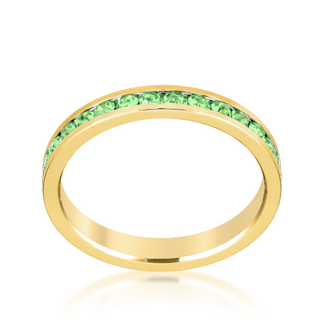 Stylish Stackables Peridot Crystal Gold Ring - The Best Accessory