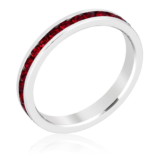 Stylish Stackables with Garnet Crystal Ring - The Best Accessory