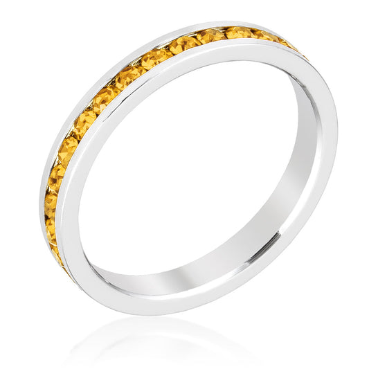 Stylish Stackables with Yellow Crystal Ring - The Best Accessory