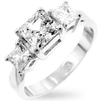 Princess Cut Triplet Anniversary Ring - The Best Accessory
