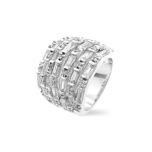 Multi Row Cubic Zirconia Fashion Ring - The Best Accessory