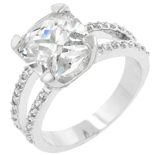 Double Band Cubic Zirconia Engagement Ring - The Best Accessory