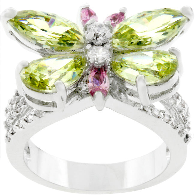 Rhodium Plated Butterfly Cocktail Ring - The Best Accessory