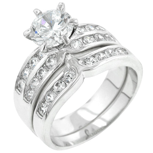 Formal Rhodium Plated Engagement Set - The Best Accessory