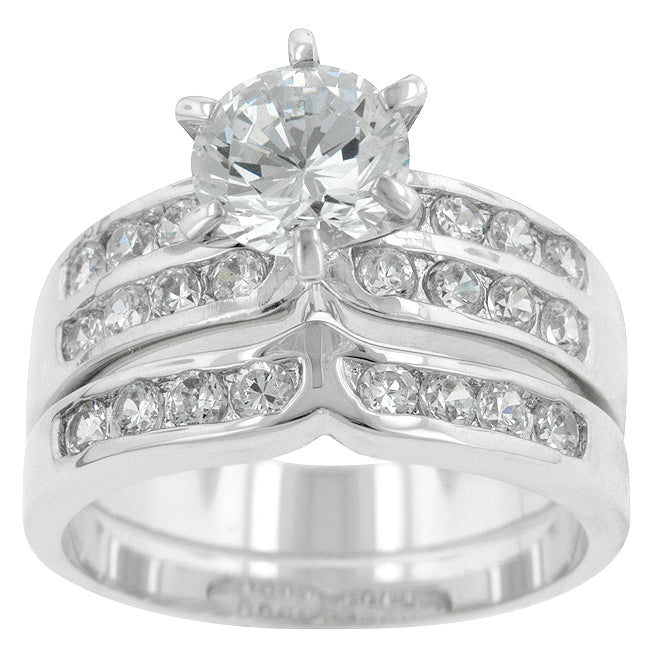 Formal Rhodium Plated Engagement Set - The Best Accessory