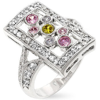 Silver Framed Cocktail Ring - The Best Accessory