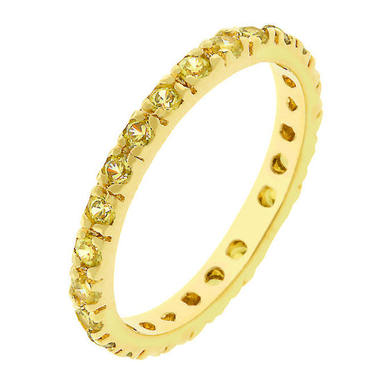 Yellow Cubic Zirconia Eternity Ring - The Best Accessory