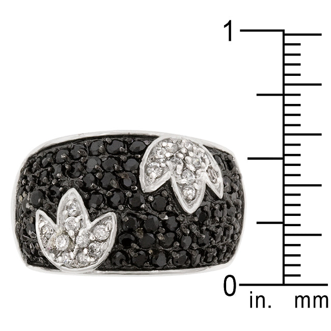 Black and White Tulip Ring - The Best Accessory