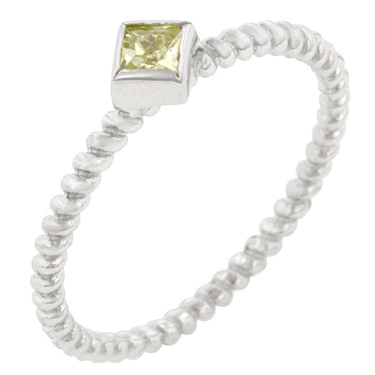 Twisted Petite Peridot Solitaire Ring - The Best Accessory