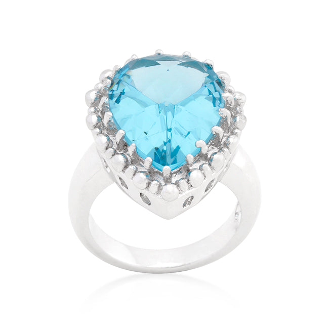 Solitaire Blue Topaz Cocktail Ring - The Best Accessory