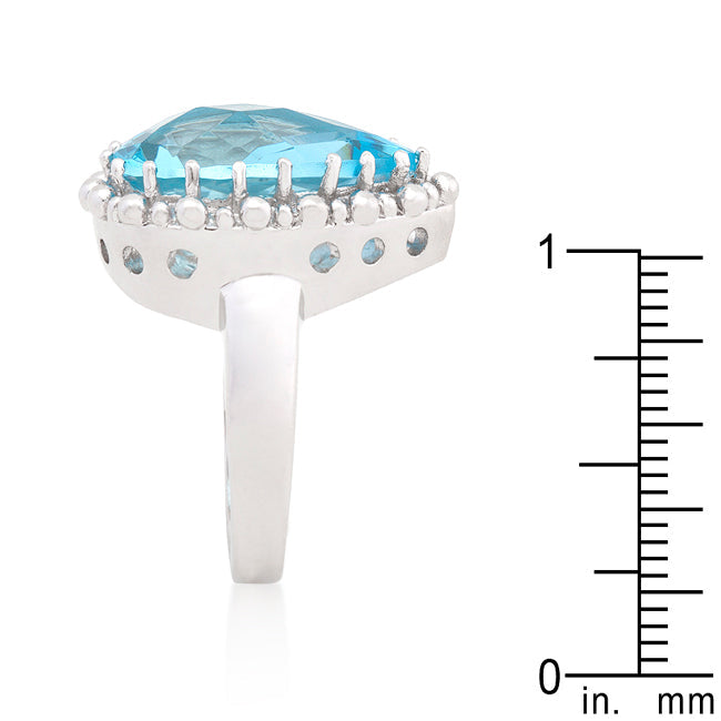 Solitaire Blue Topaz Cocktail Ring - The Best Accessory
