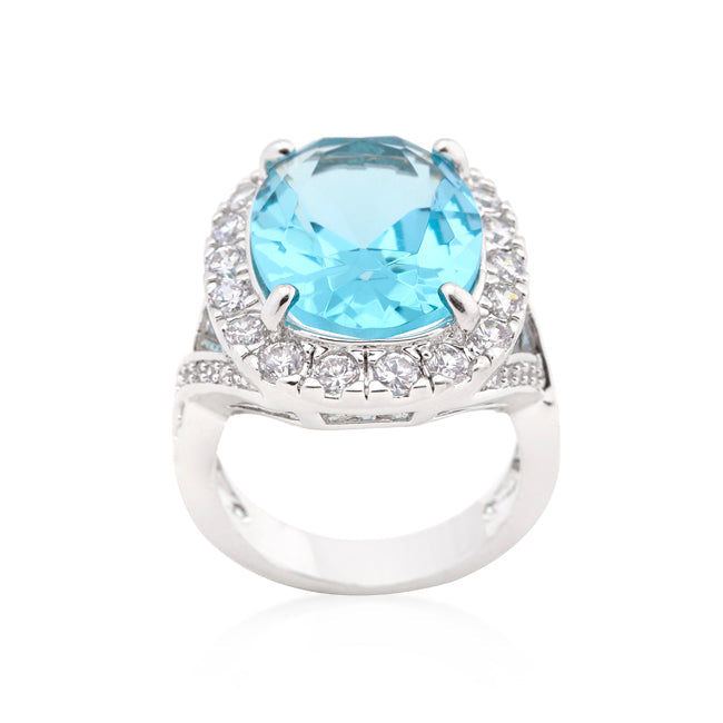 Oval Blue Topaz Cocktail Ring - The Best Accessory