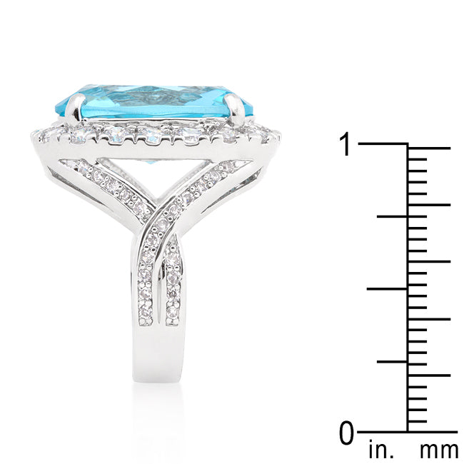 Oval Blue Topaz Cocktail Ring - The Best Accessory