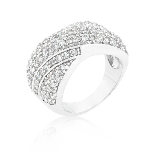 Pave Overlap Diagonal Ring - The Best Accessory