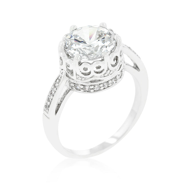 Royal Crest Filigree Cubic Zirconia Ring - The Best Accessory