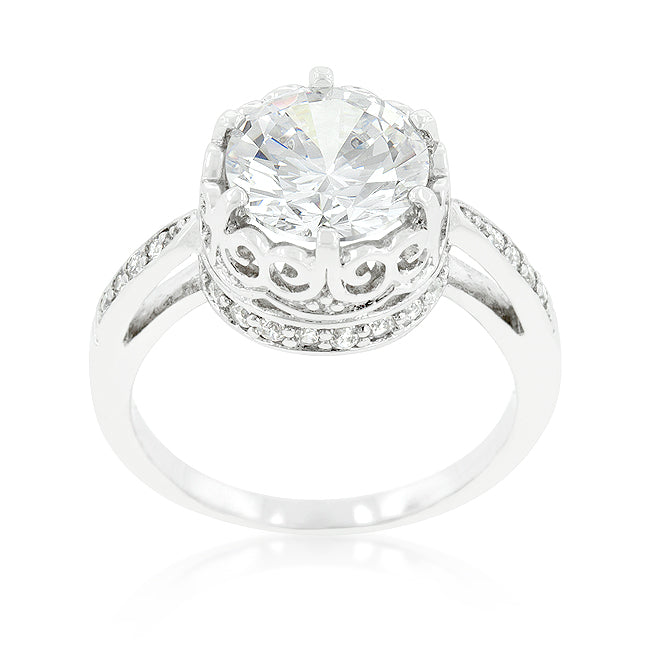 Royal Crest Filigree Cubic Zirconia Ring - The Best Accessory