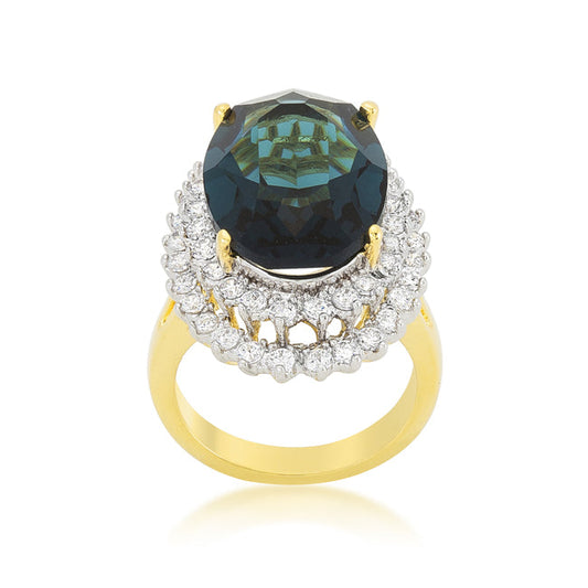 Two-tone Double Halo Cocktail Ring - The Best Accessory