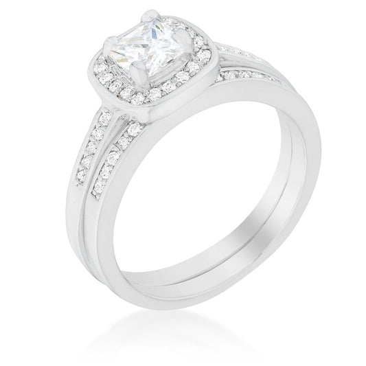 Pave Cushion Wedding Ring Set - The Best Accessory