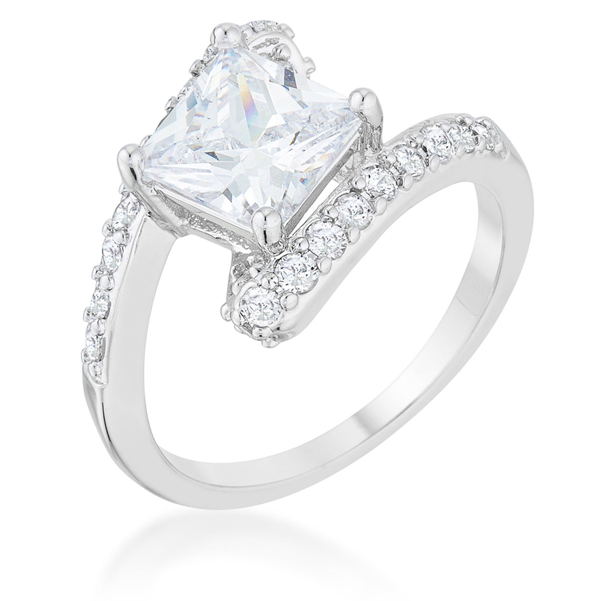 Caroline 2.3ct CZ Rhodium Statement Ring - The Best Accessory