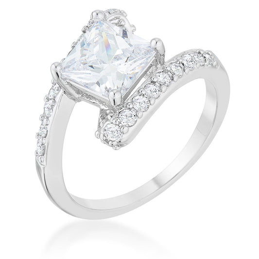 Caroline 2.3ct CZ Rhodium Statement Ring - The Best Accessory
