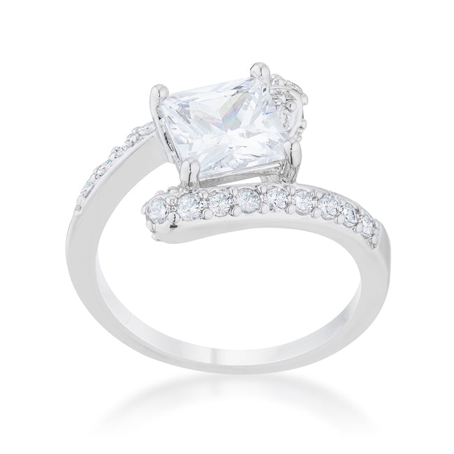 Caroline 2.3ct CZ Rhodium Statement Ring - The Best Accessory