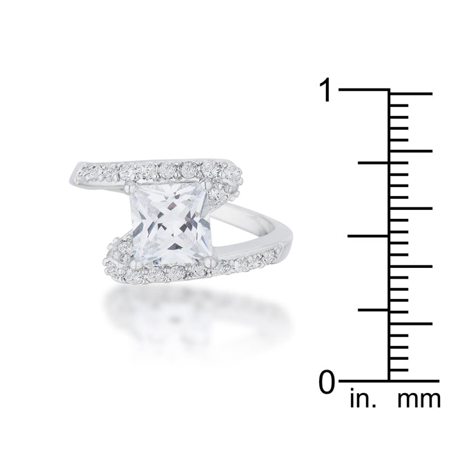 Caroline 2.3ct CZ Rhodium Statement Ring - The Best Accessory