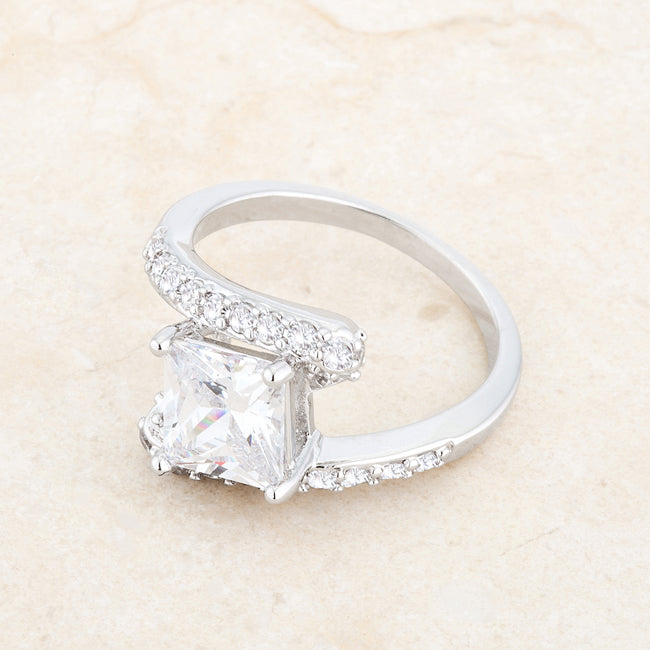 Caroline 2.3ct CZ Rhodium Statement Ring - The Best Accessory