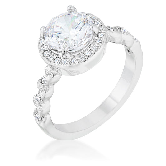 Jordana 2.2ct Clear CZ Rhodium Classic Ring - The Best Accessory