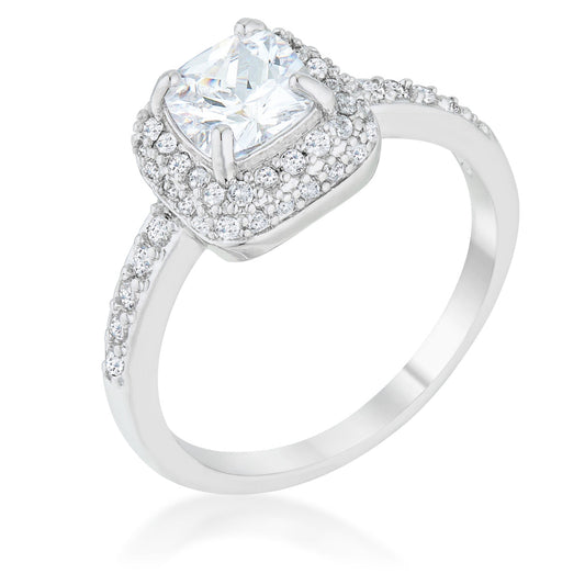 Serena 1.5ct Clear CZ Rhodium Art Deco Ring - The Best Accessory