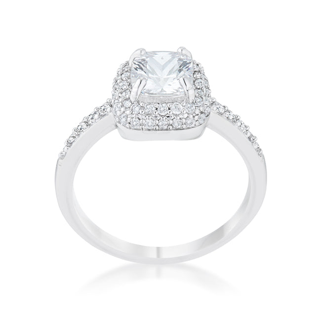 Serena 1.5ct Clear CZ Rhodium Art Deco Ring - The Best Accessory