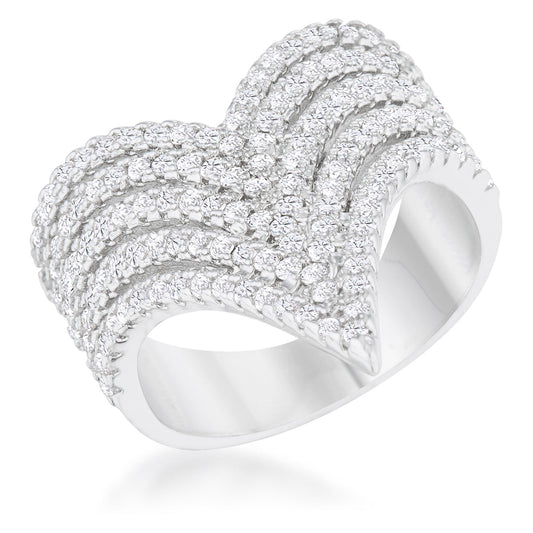 Vera 1.42ct CZ Rhodium Vintage Inspired Cocktail Ring - The Best Accessory