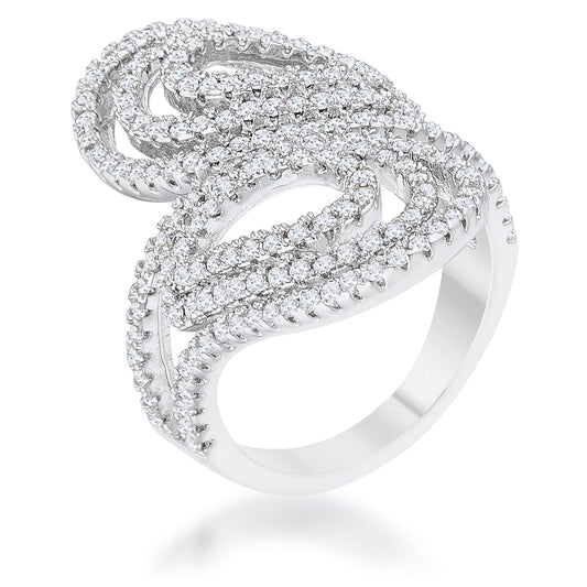 Serina 1ct CZ Rhodium Pave Circle Ring - The Best Accessory