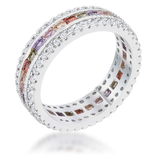 Paula 1.75ct Multicolor CZ Classic Band Ring - The Best Accessory