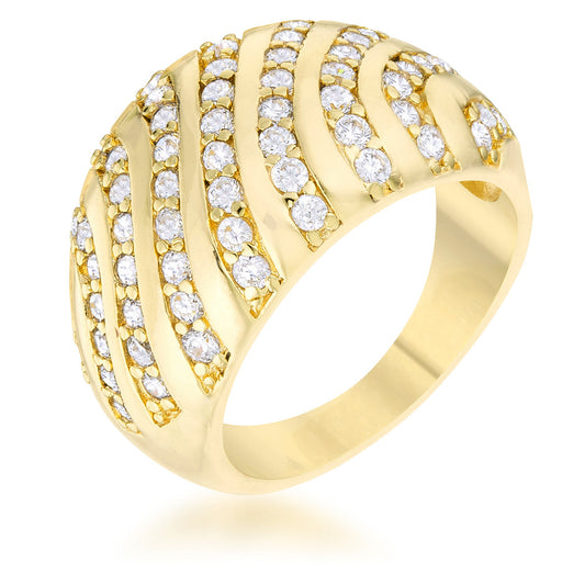 Shayla 0.95ct CZ 14k Gold Contemporary Dome Ring - The Best Accessory