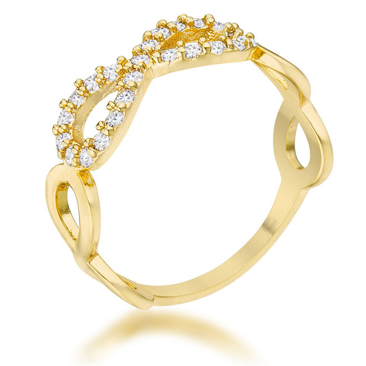 Mina 0.35ct CZ 18k Plated Gold Infinity Ring - The Best Accessory