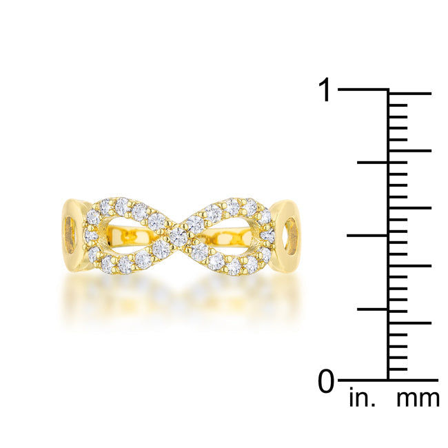 Mina 0.35ct CZ 18k Plated Gold Infinity Ring - The Best Accessory