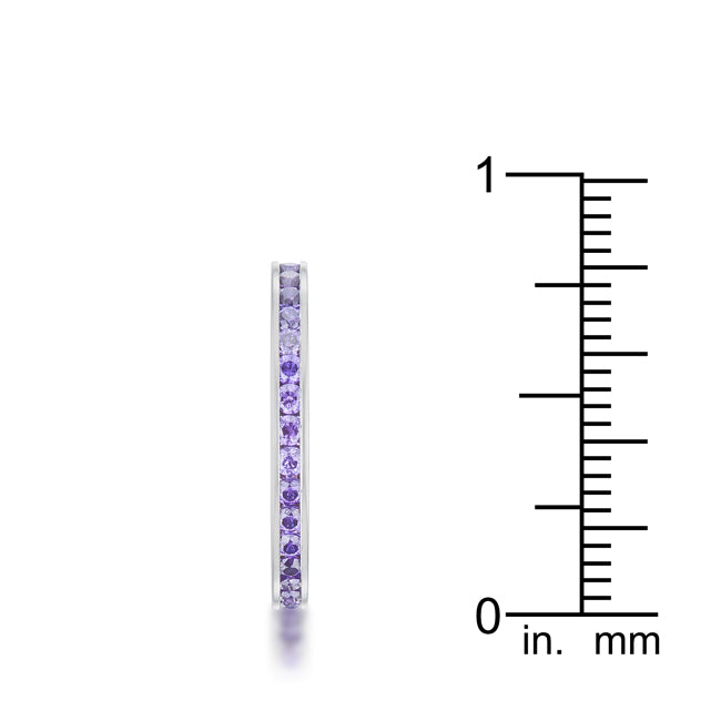 Teresa 0.5ct Amethyst CZ Stainless Steel Eternity Band - The Best Accessory