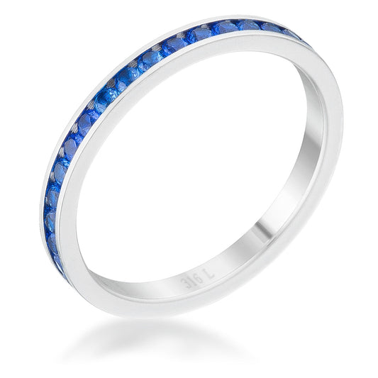 Teresa 0.5ct Sapphire CZ Stainless Steel Eternity Band - The Best Accessory