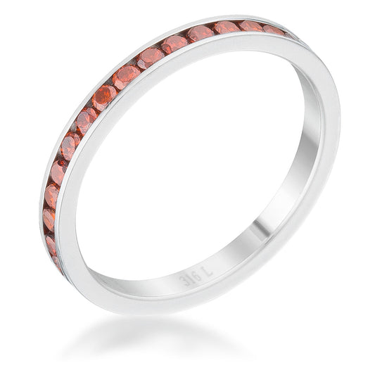 Teresa 0.5ct Dark Champagne CZ Stainless Steel Eternity Band - The Best Accessory