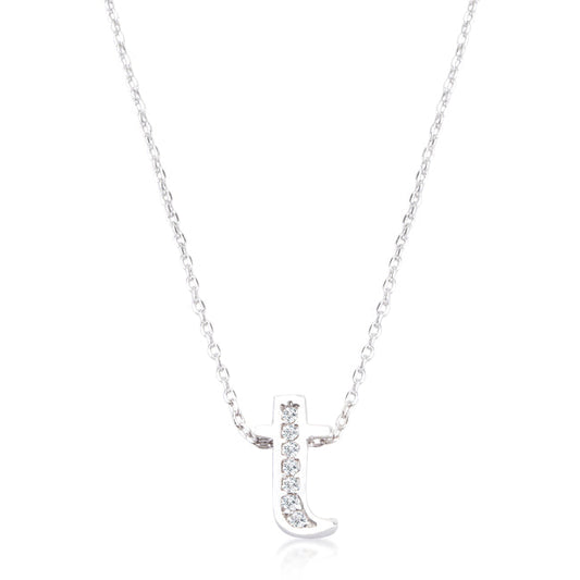 Pave Initial T Pendant - The Best Accessory