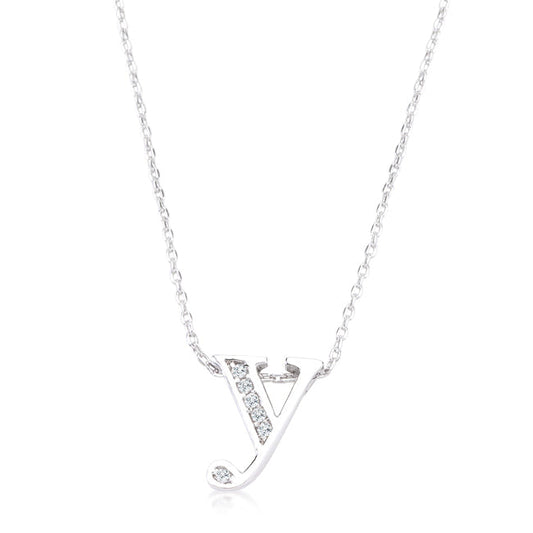 Pave Initial Y Pendant - The Best Accessory