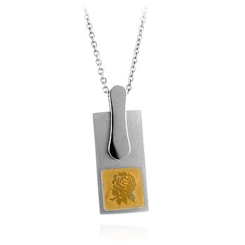 Stainless Steel Floral Silhouette Pendant - The Best Accessory