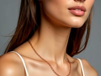 14K Rose Gold Delicate Paperclip Chain (2.10 mm)