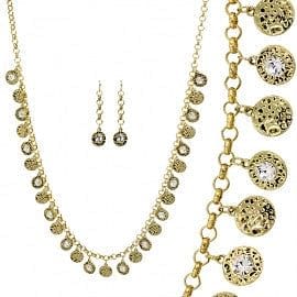 Hammered Multi Disc Necklace Set - The Best Accessory