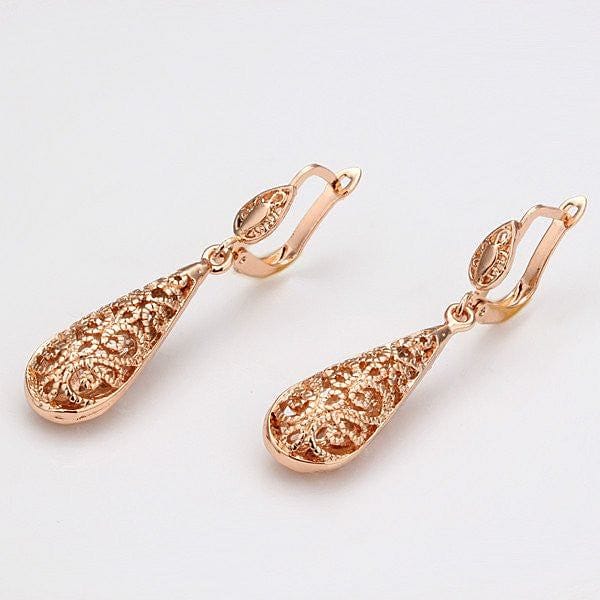 The Best Accessory Exotic Rose Gold Drop Earrings