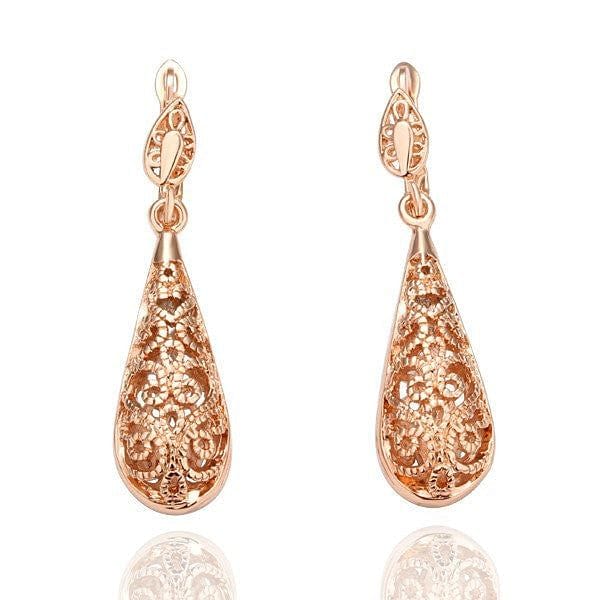The Best Accessory Exotic Rose Gold Drop Earrings