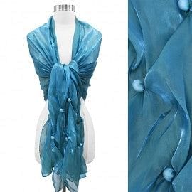 The Best Accessory Organza Metallic Shawl